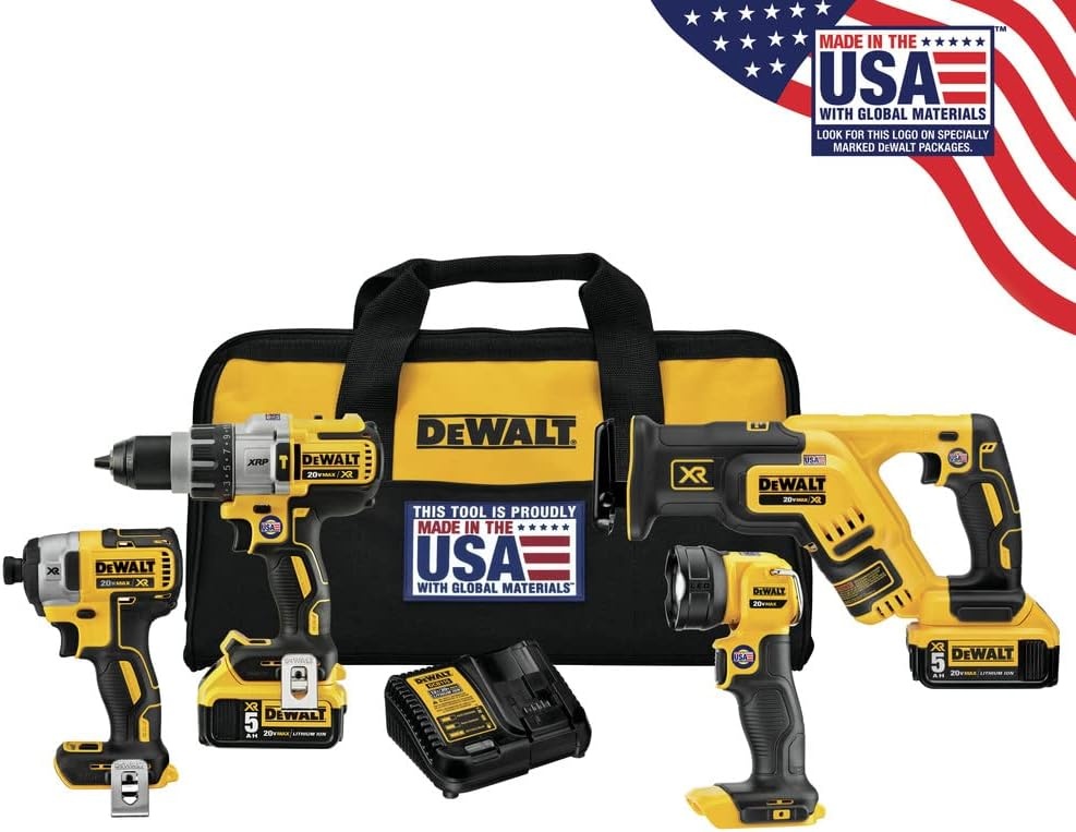 image:imageBlack amp Decker DCK494P2 20V MAX XR Lithium Ion 4Tool Combo KitCombo Kit