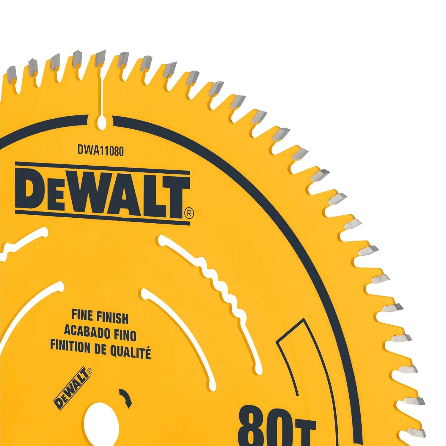 image:imageDEWALT 10 in 24 Tooth General Purpose Saw Blade Ultra Sharp Carbide Table Saw Blade DWA1102410 80 Teeth