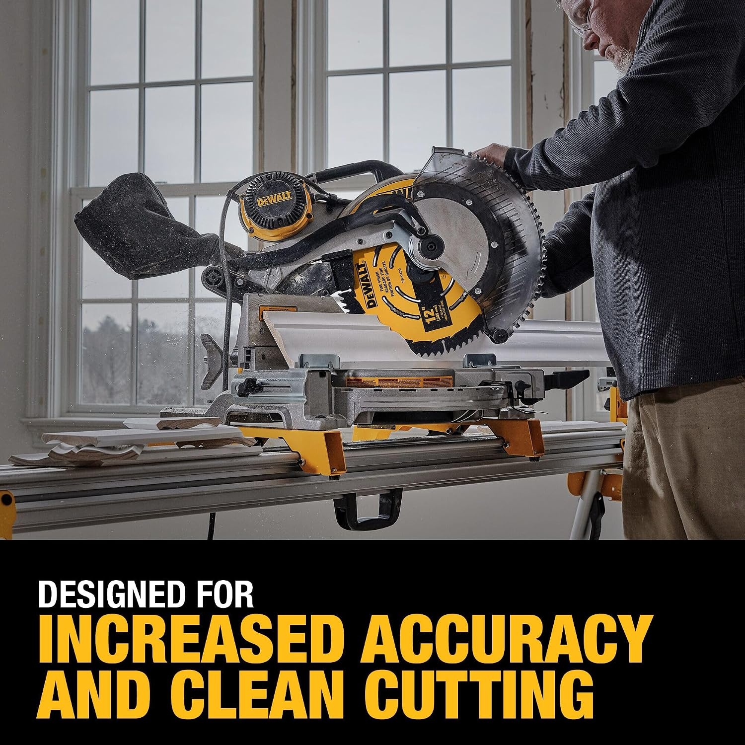 image:imageDEWALT 12 Inch 80T Carbide Circular Saw Blade Fine Finish Saw Blade DWA11280One Size