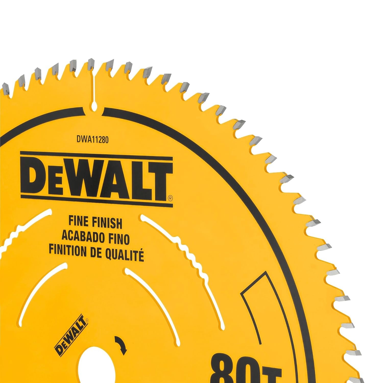 image:imageDEWALT 12 Inch 80T Carbide Circular Saw Blade Fine Finish Saw Blade DWA11280One Size