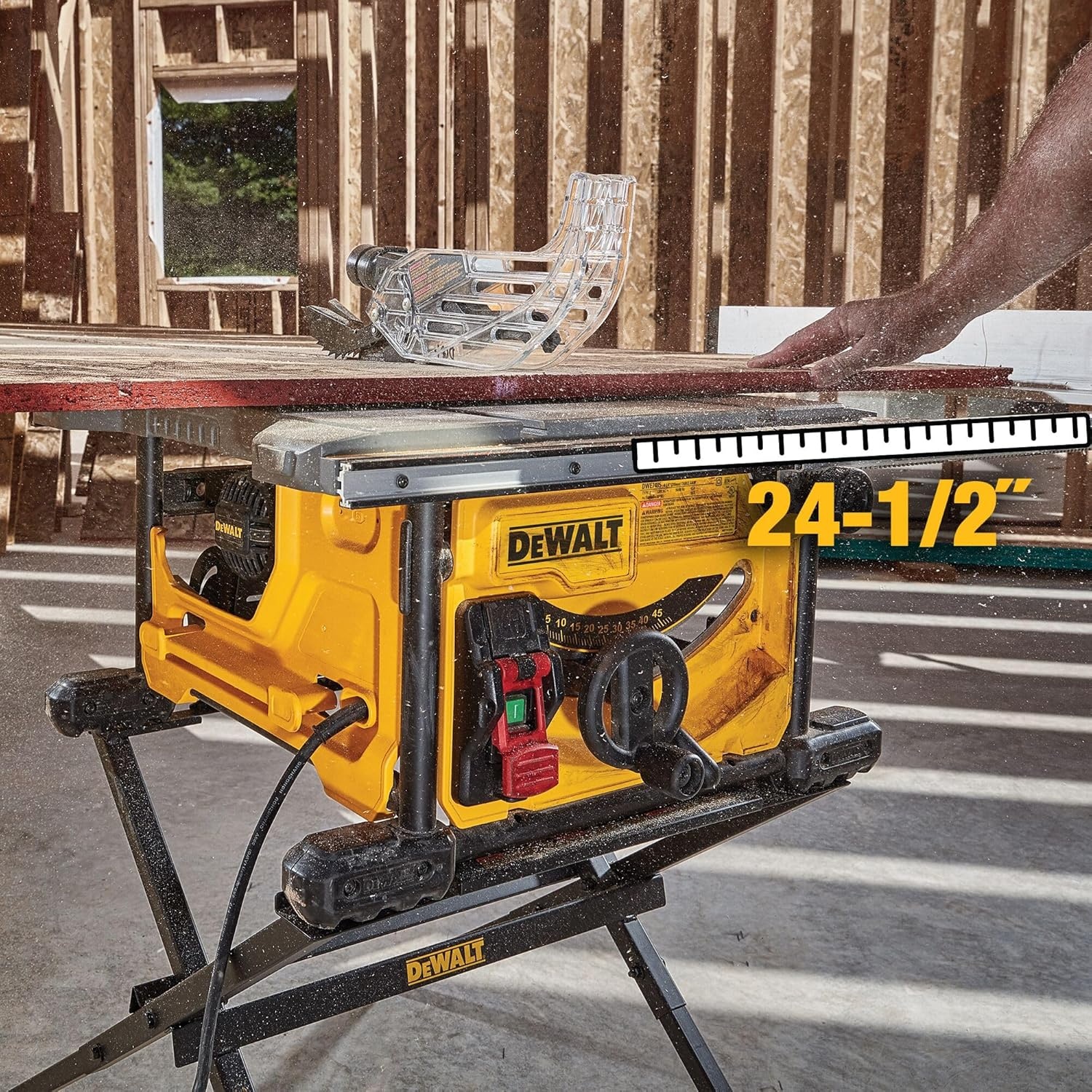 image:imageDEWALT 15 Amp 814 in Compact Portable Jobsite Table Saw DWE7485814Inch Saw