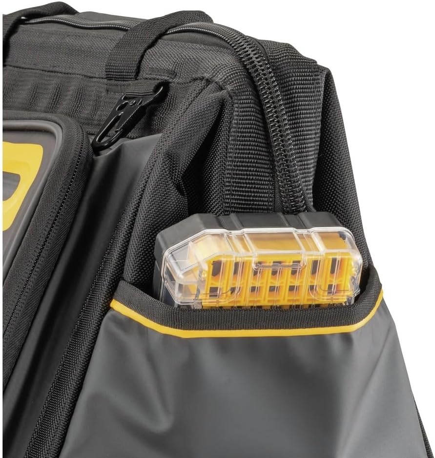 image:imageDEWALT 18 Inch Rolling Tool Storage Bag with 27 Pockets DWST56010716 Open Mouth Tool Bag