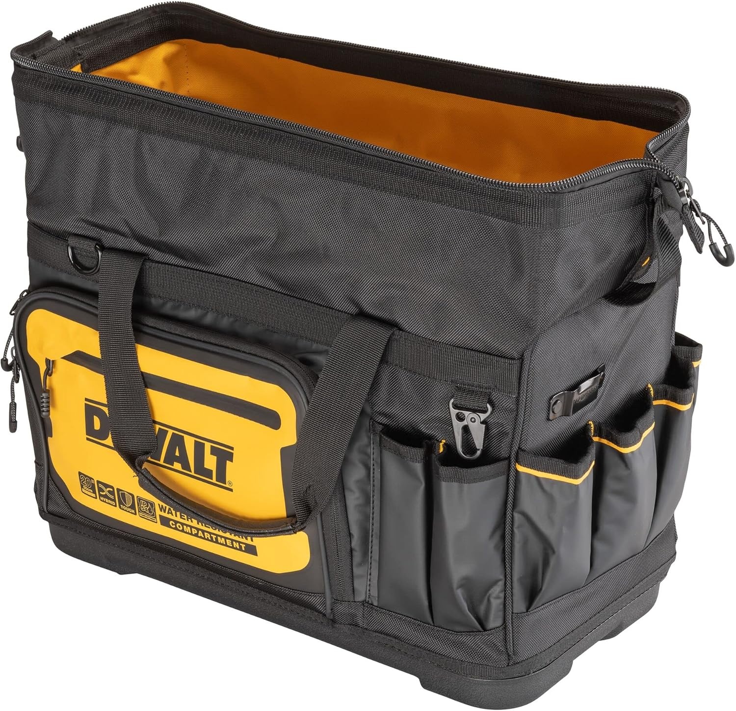 image:imageDEWALT 18 Inch Rolling Tool Storage Bag with 27 Pockets DWST56010720 Open Mouth Tool Bag