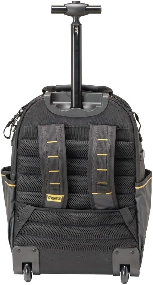 image:imageDEWALT 18 Inch Rolling Tool Storage Bag with 27 Pockets DWST560107Backpack on Wheels
