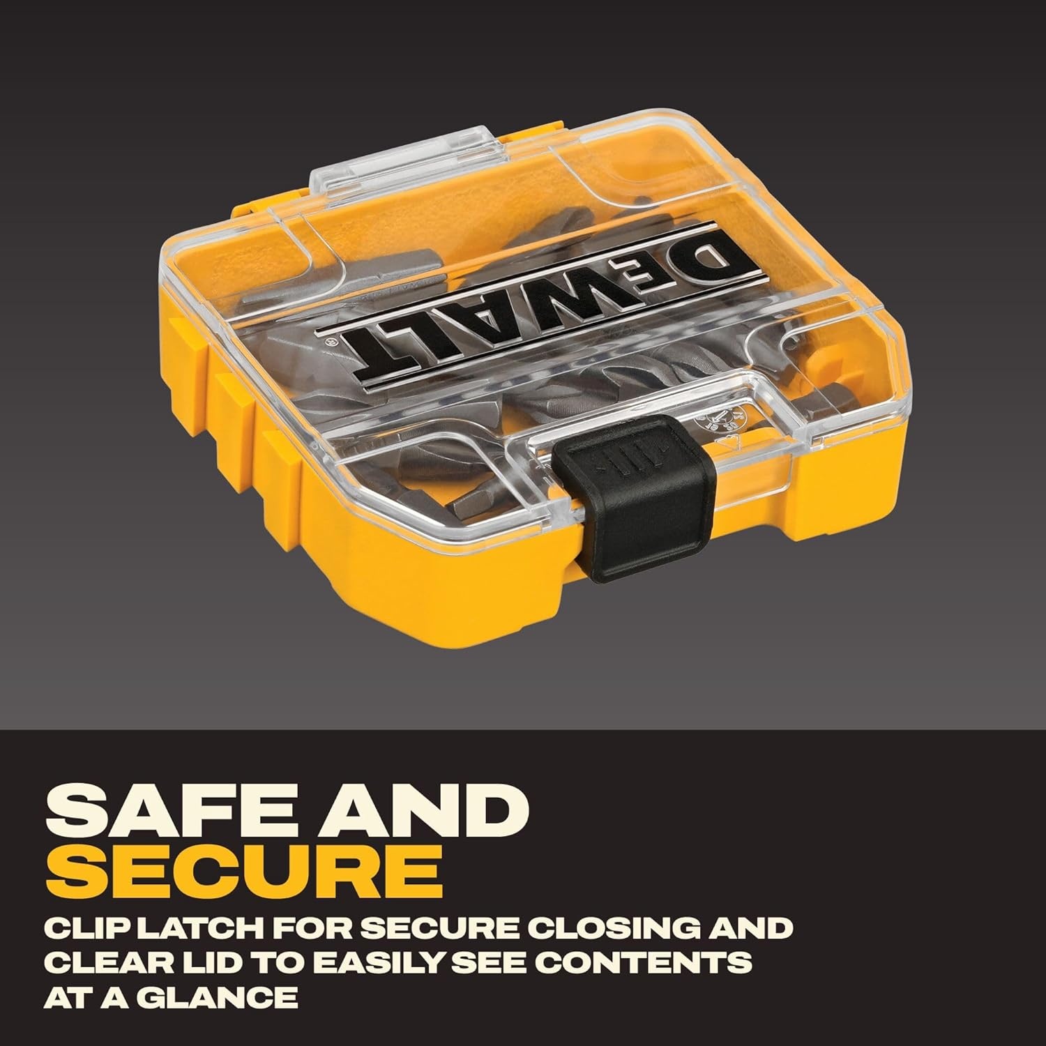 image:imageDEWALT 18 pc Compact Magnetic Drive Guide Set Yellow DWAF2058CSOne Size