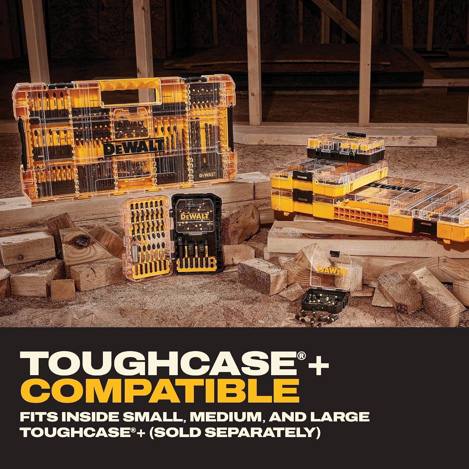 image:imageDEWALT 18 pc Compact Magnetic Drive Guide Set Yellow DWAF2058CSOne Size