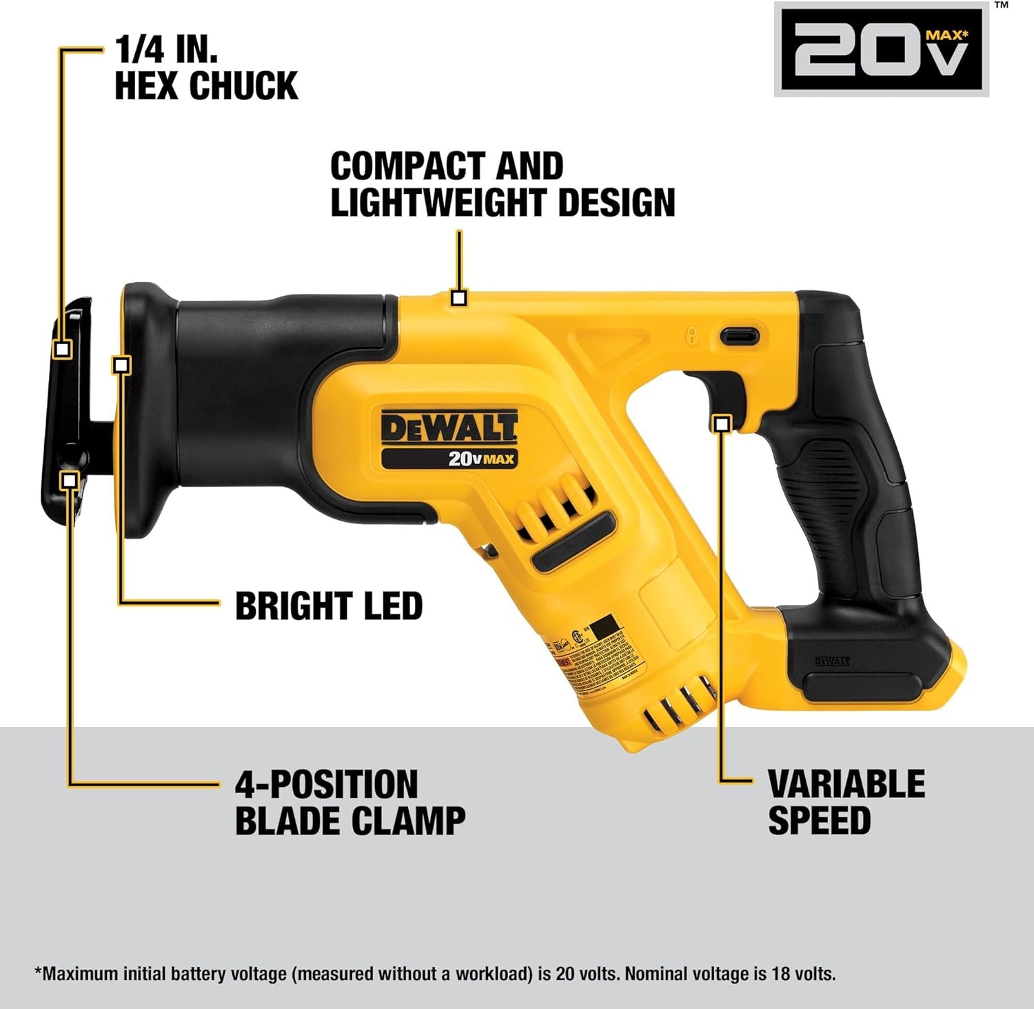 image:imageDEWALT 20V MAX 7Tool Combo Kit Includes Cordless Drill Impact Driver Reciprocating Saw Circular Saw Oscillating Tool Random Orbital Sander Jigsaw 5Ah Battery and Charger DCK751P17 Tool Combo Kit