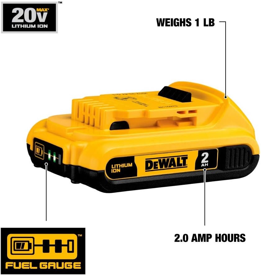 image:imageDEWALT 20V MAX Battery Compact 20Ah Double Pack DCB203220 Ah