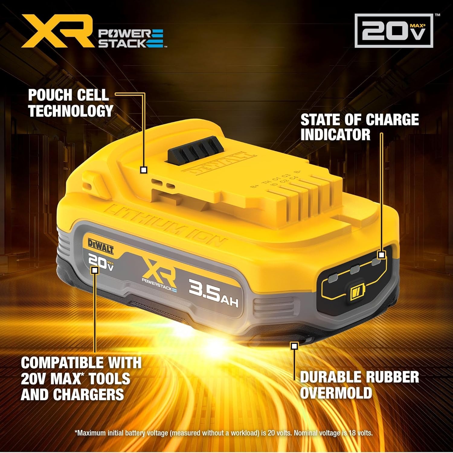 image:imageDEWALT 20V MAX Battery Compact 20Ah Double Pack DCB203235 Ah