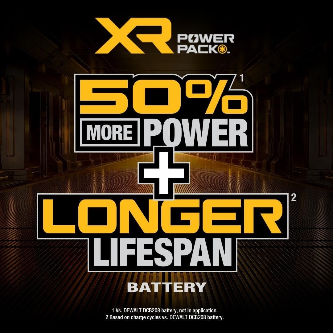 image:imageDEWALT 20V MAX Battery Premium 60Ah Double Pack DCB206220V MAX XR 8Ah POWERPACK