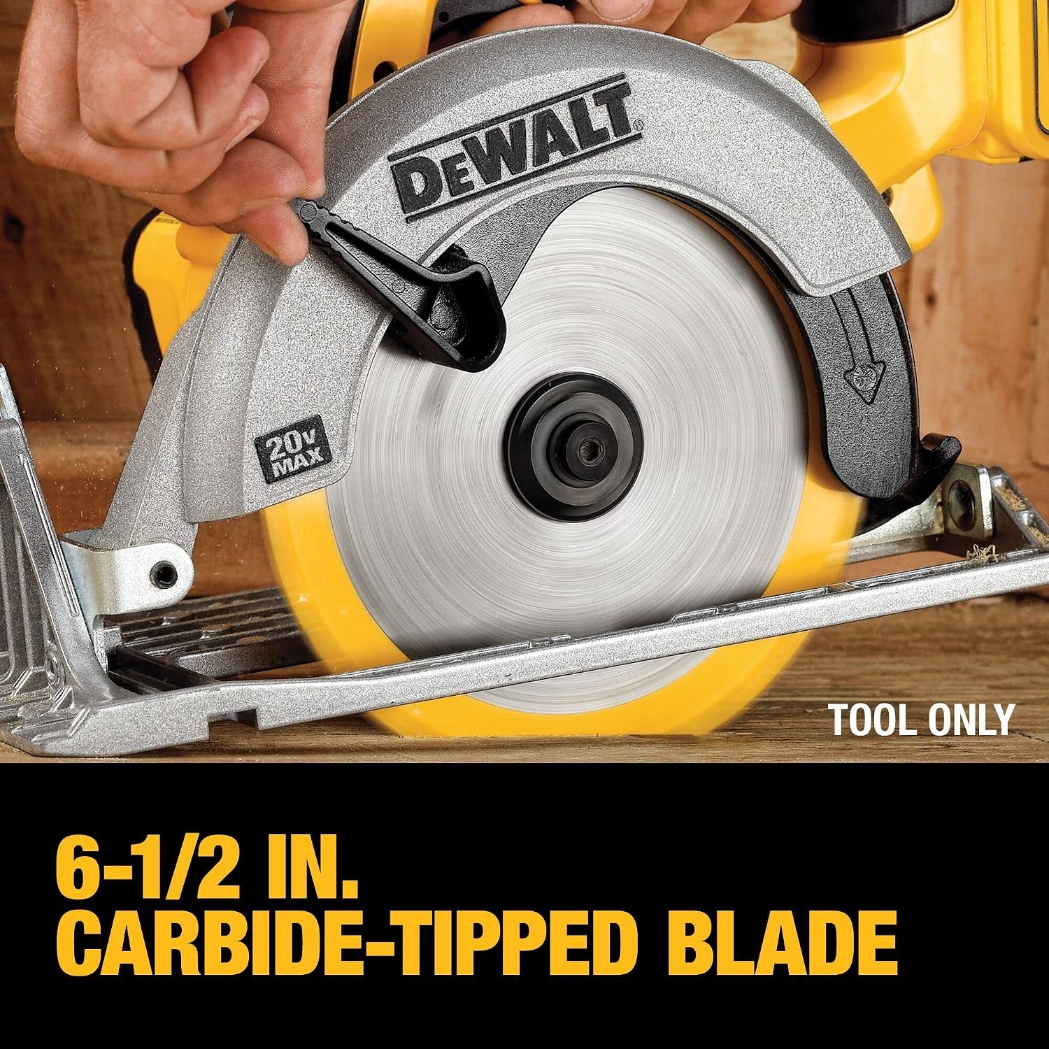 image:imageDEWALT 20V MAX Circular Saw Cordless Sidewinder Style Portable 612Inch Blade 5150 RPM 050 Degree Bevel Capability Battery Not Included DCS391BYellow