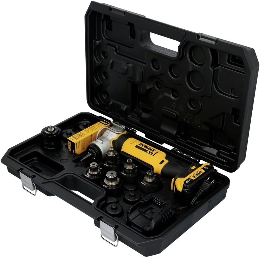 image:imageDEWALT 20V MAX Copper Swaging Tool Kit with Battery Charger and 6 Expansion Heads 38 in 12 in 58 in 34 in 78 in and 118 in DCE450D1