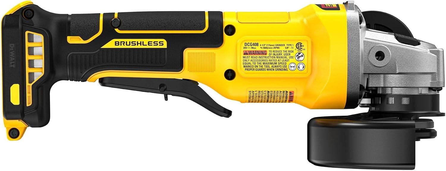 image:imageDEWALT 20V MAX Cordless 4 12 Inch PaddleSwitch Grinder Bare Tool Only DCG408BOne Size