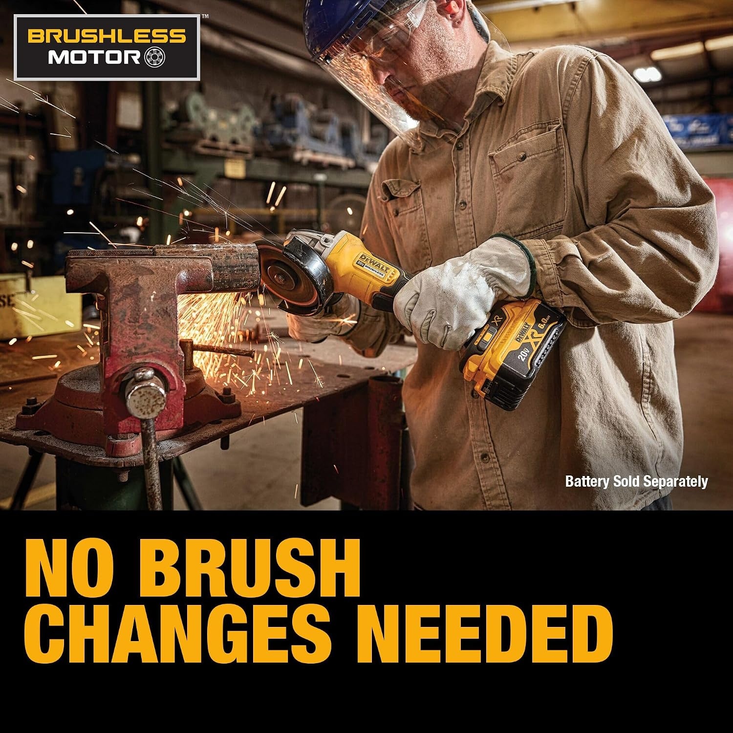 image:imageDEWALT 20V MAX Cordless 4 12 Inch PaddleSwitch Grinder Bare Tool Only DCG408BOne Size