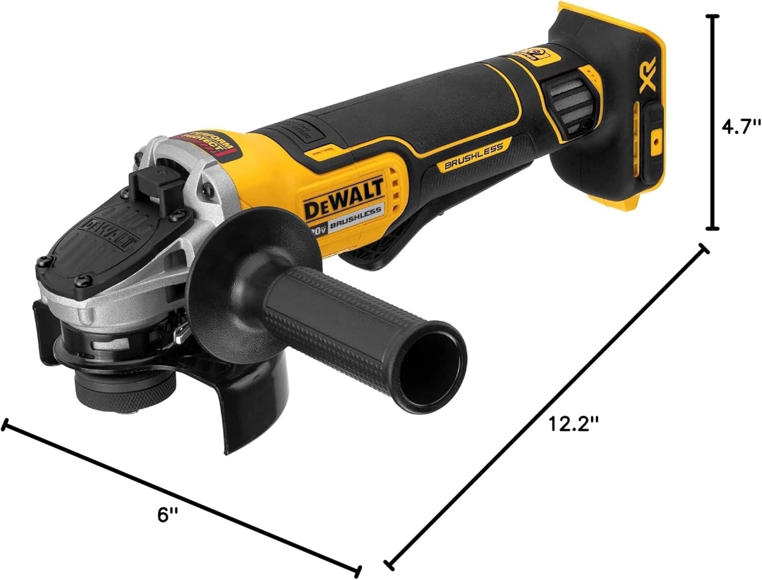 image:imageDEWALT 20V MAX Cordless 4 12 Inch PaddleSwitch Grinder Bare Tool Only DCG408BOne Size