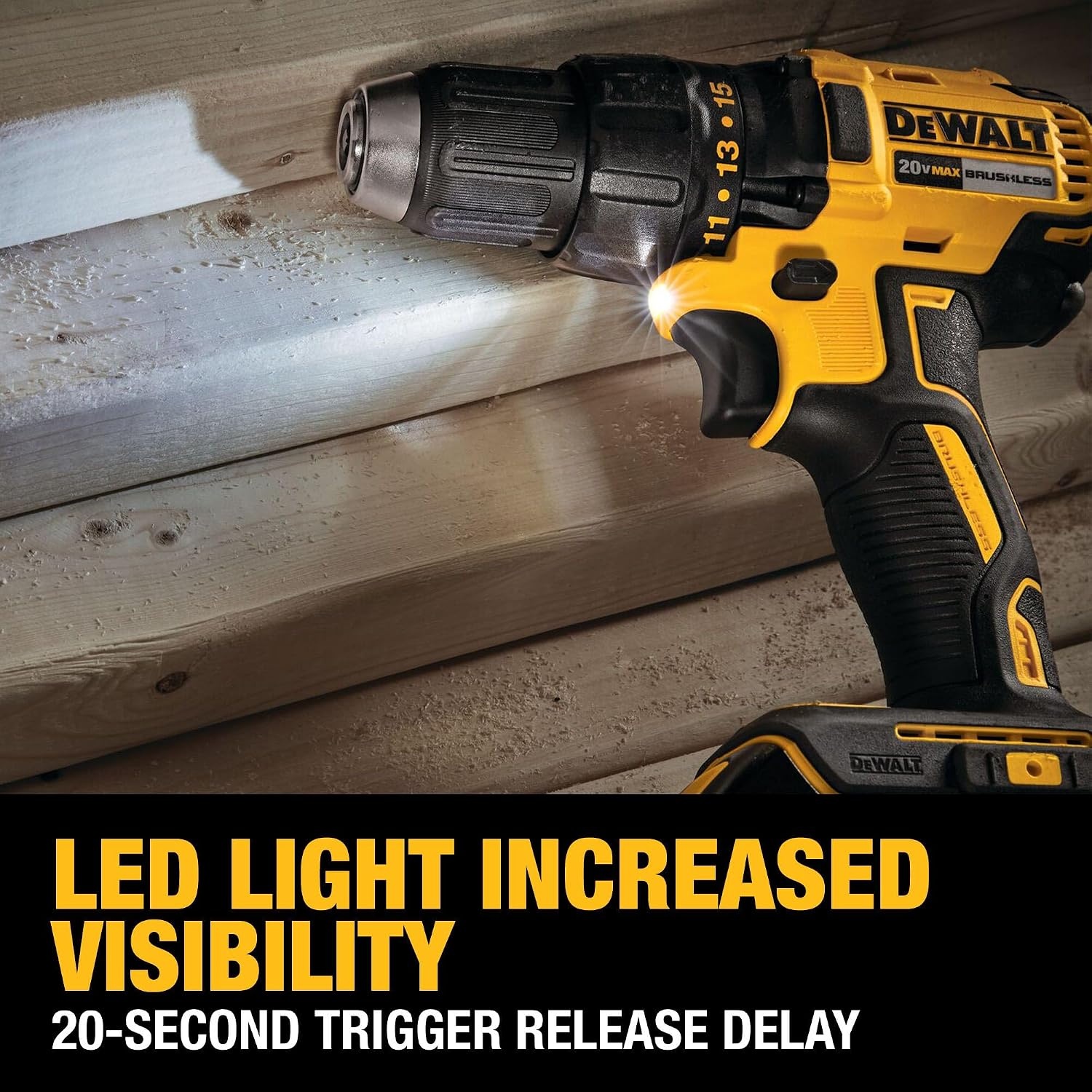 image:imageDEWALT 20V MAX Cordless Drill Driver Set Electric Drill Brushless 12 In 2 Speed 20 Ah Battery and Charger Included LED Light DCD777D1