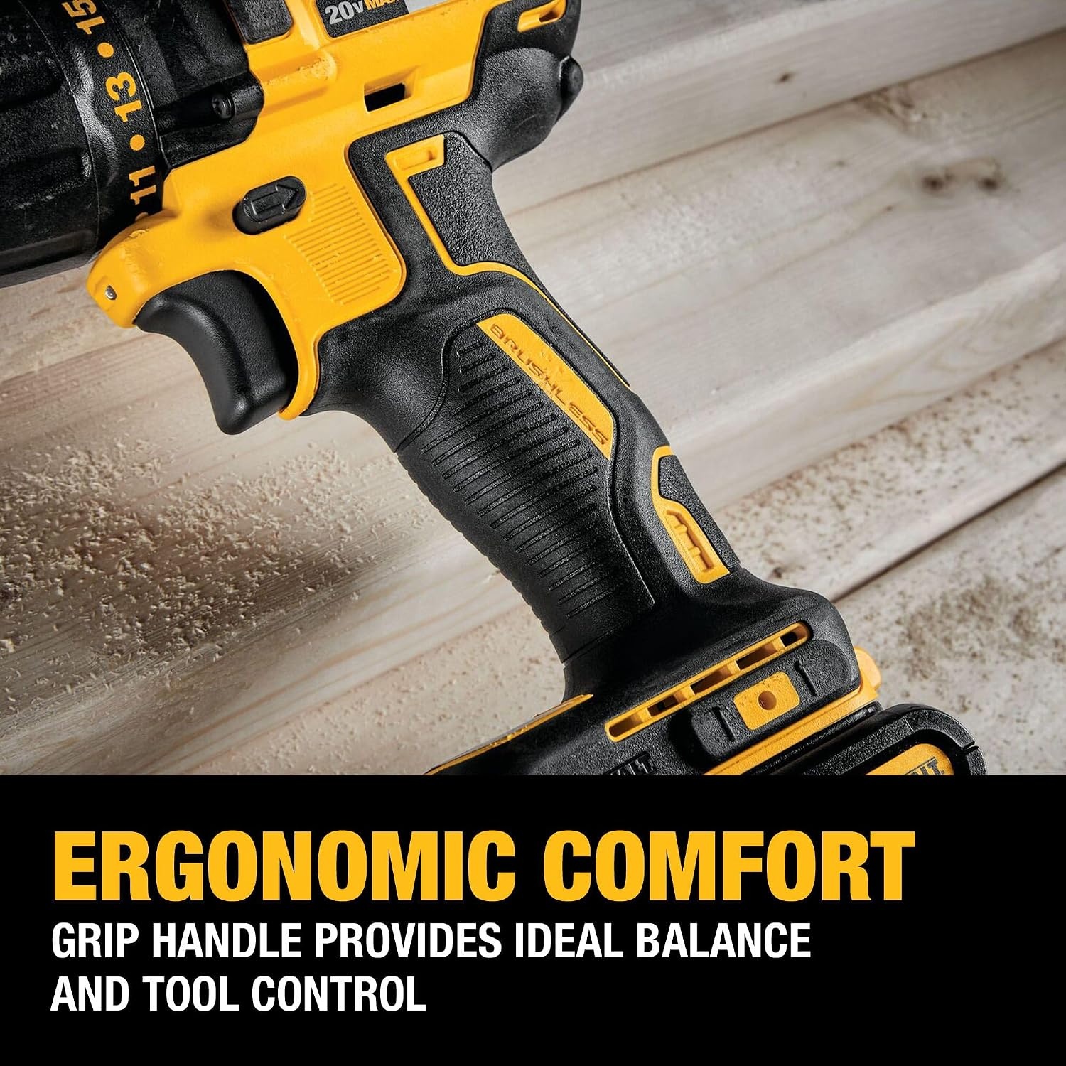 image:imageDEWALT 20V MAX Cordless Drill Driver Set Electric Drill Brushless 12 In 2 Speed 20 Ah Battery and Charger Included LED Light DCD777D1