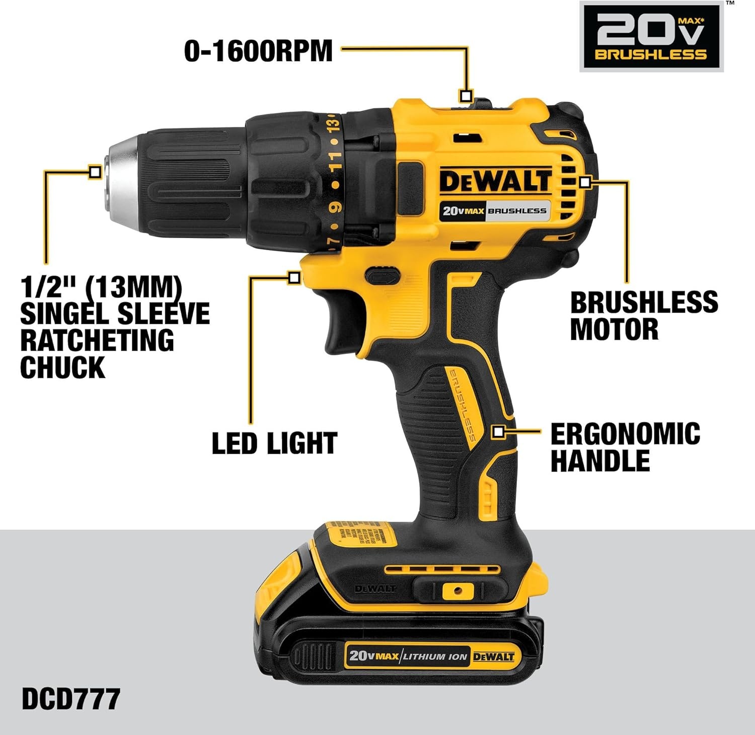 image:imageDEWALT 20V MAX Cordless Drill Driver and Oscillating MultiTool Combo Kit with 2 x 2 Ah Batteries and Charger Blade and Workbag DCK251D22 Tool Combo Kit