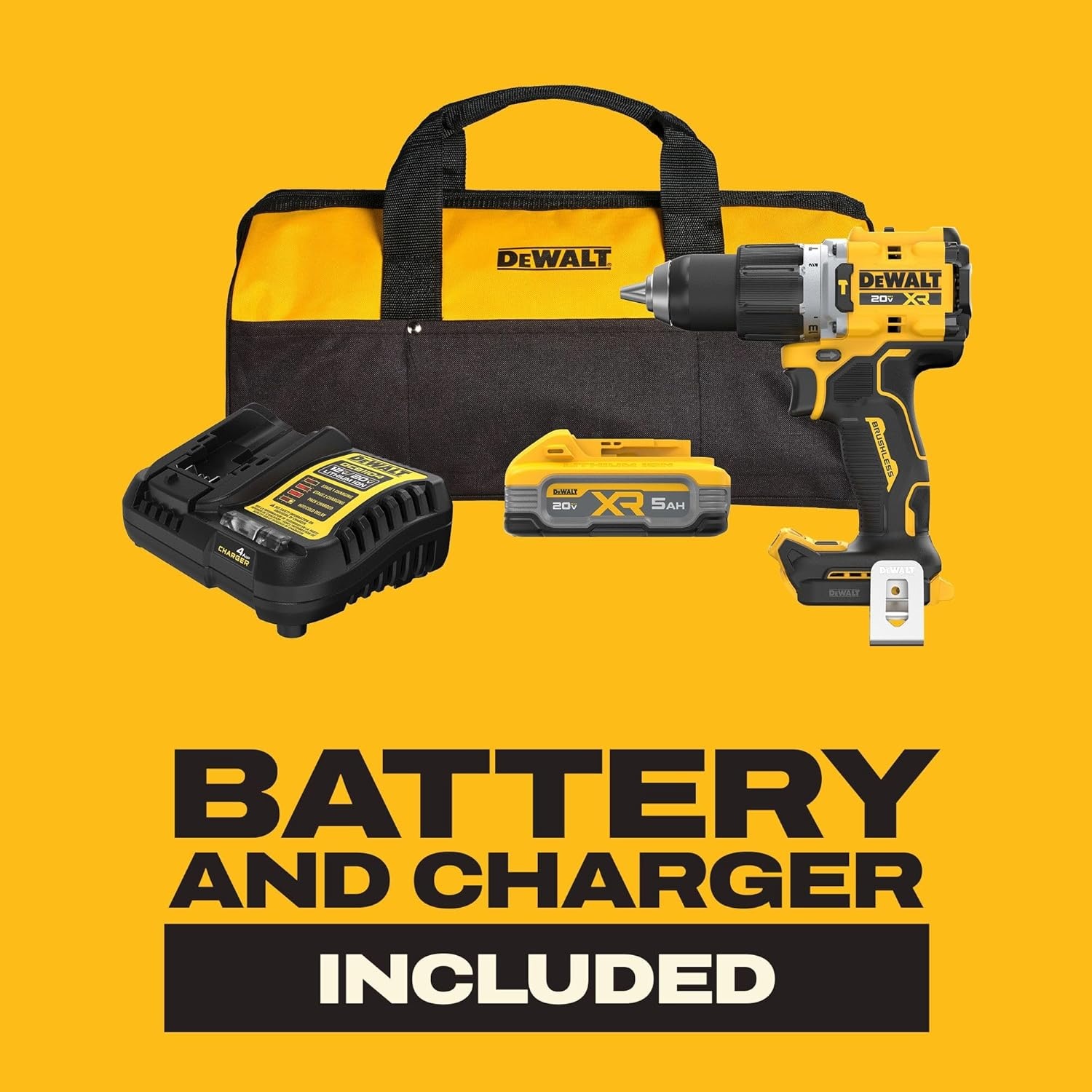 image:imageDEWALT 20V MAX Cordless Drill and Impact Driver Power Drill Brushless 2Tool Power Tool Combo Kit Includes 2 Batteries Charger and Bag DCK277D2