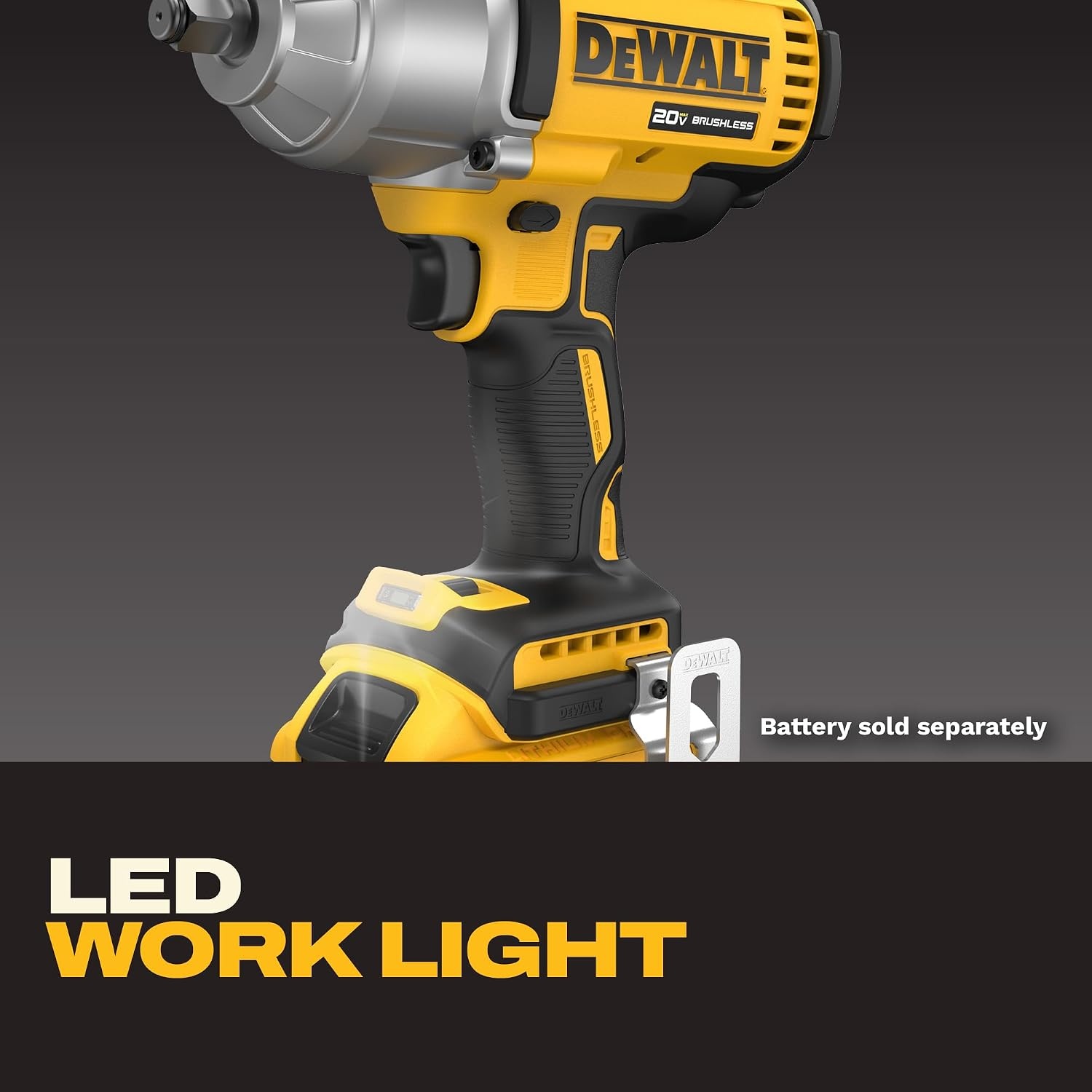 image:imageDEWALT 20V MAX Cordless Impact Wrench 12 Impact Gun 4Speed High Torque with Hog Ring Anvil and LED Light Brushless Motor Precision Wrench Tool Only DCF900BLarge Pack of 3