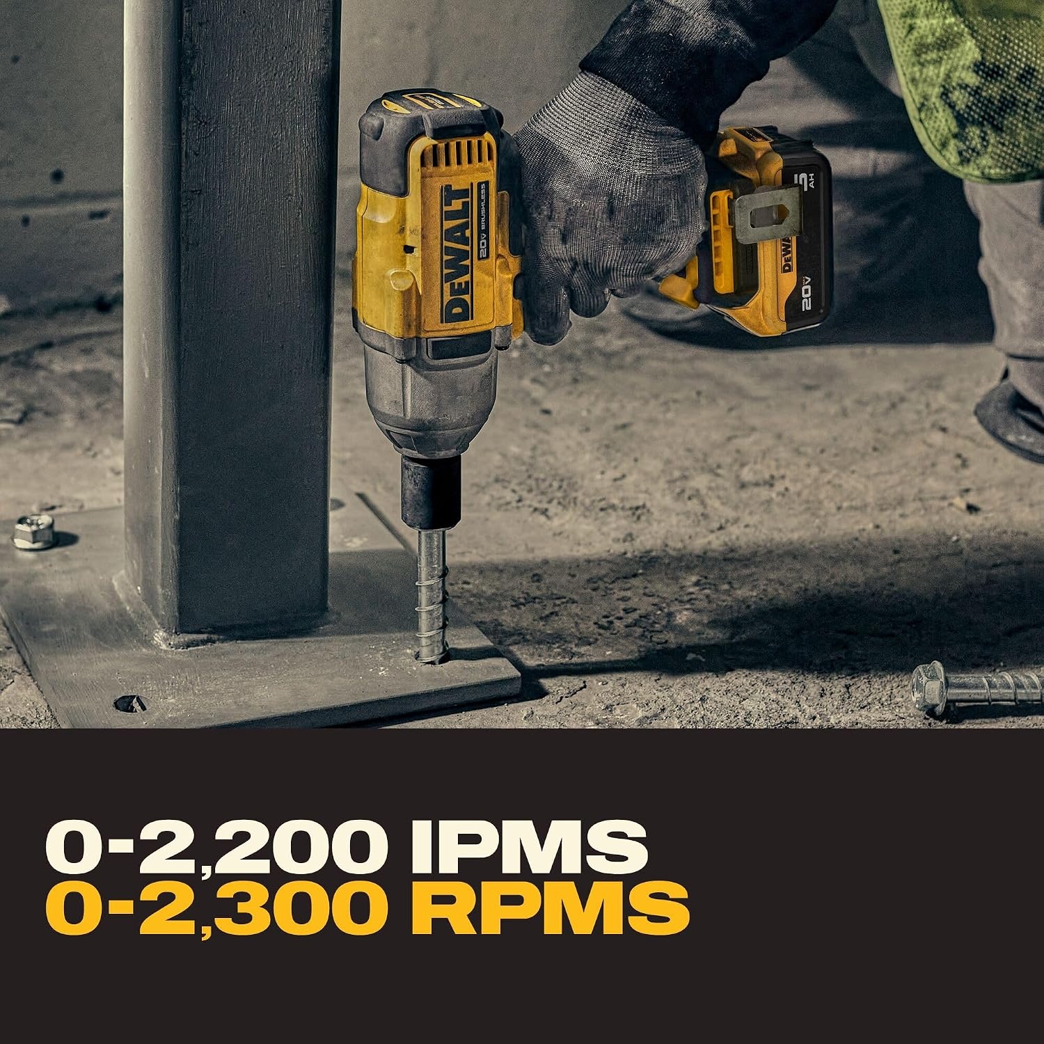 image:imageDEWALT 20V MAX Cordless Impact Wrench with Hog Ring Anvil Brushless High Torque 12 Impact Gun 4Mode Speed Includes Battery Charger and Kit Bag DCF900P1Impact Wrench Kit