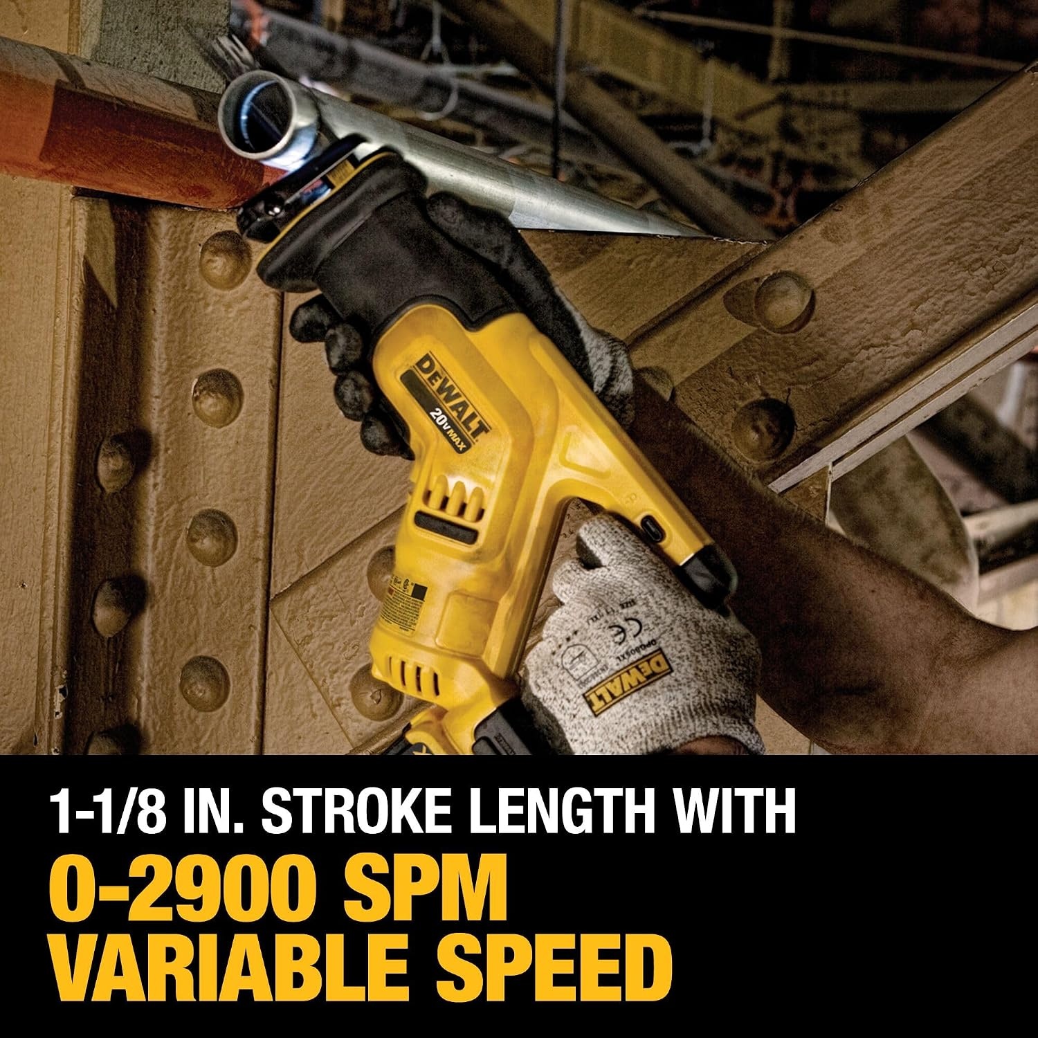 image:imageDEWALT 20V MAX Cordless Reciprocating Saw Kit Compact 2Amp Hour DCS387D1Saw Kit