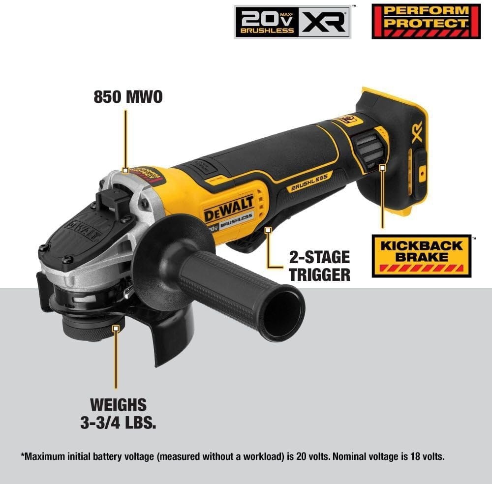 image:imageDEWALT 20V MAX Drill And Grinder Kit Power Tool Set 2 Batteries and Charger Included DCK231E2