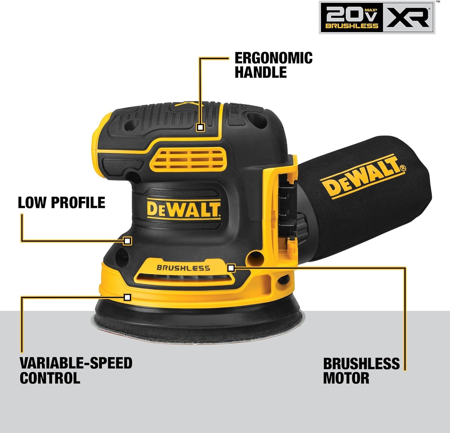 image:imageDEWALT 20V MAX Orbital Sander Tool Only DCW210BTool Only
