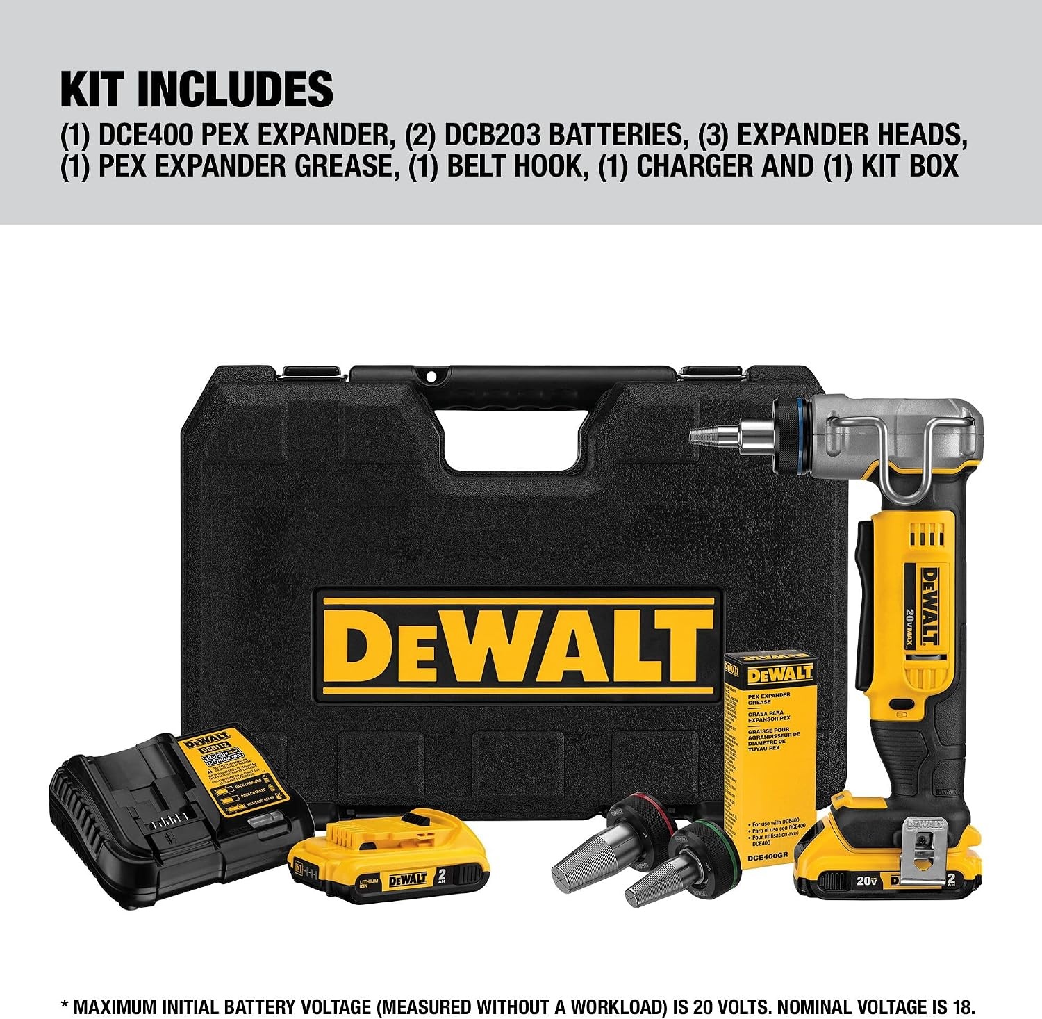 image:imageDEWALT 20V MAX PEX Expander Tool Kit 1Inch DCE400D2
