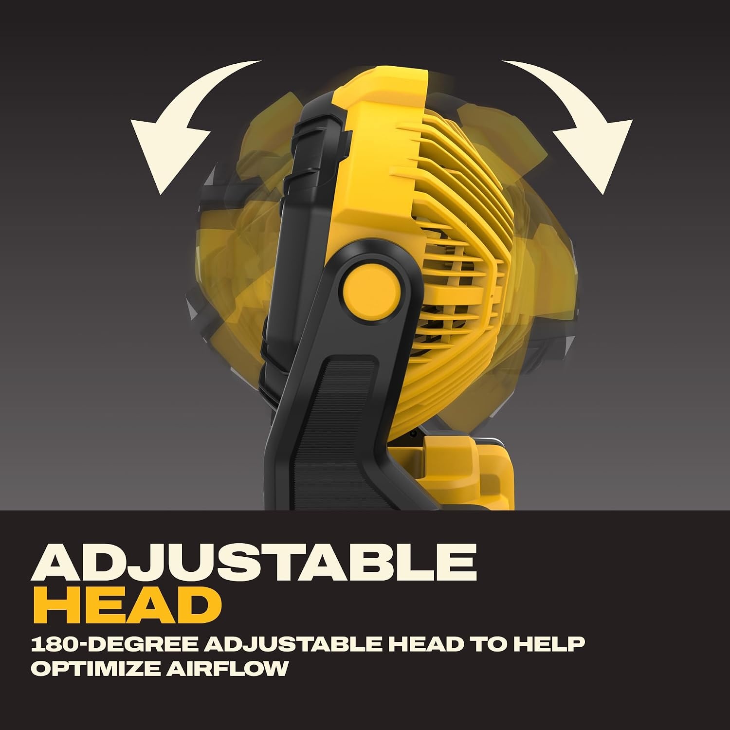 image:imageDEWALT 20V MAX Portable Fan Battery Powered Rechargeable Cordless Shop Fan Up to 45 Hrs Runtime Variable Speed 650 CFM Tool Only DCE512BJobsite Fan NEW
