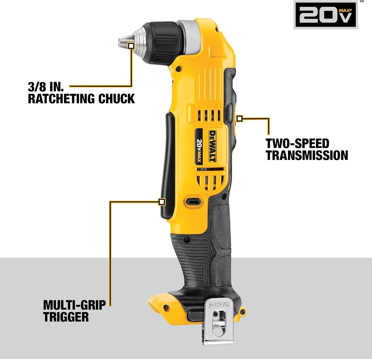 image:imageDEWALT 20V MAX Power Tools 9 Cordless Tool Combo Impact and Drill Driver Oscillating Tool GrinderCircular and Reciprocating SawRight Angle DrillSpeakerLED Light 2 BatteriesCharger DCK940D2Standard 2 batts