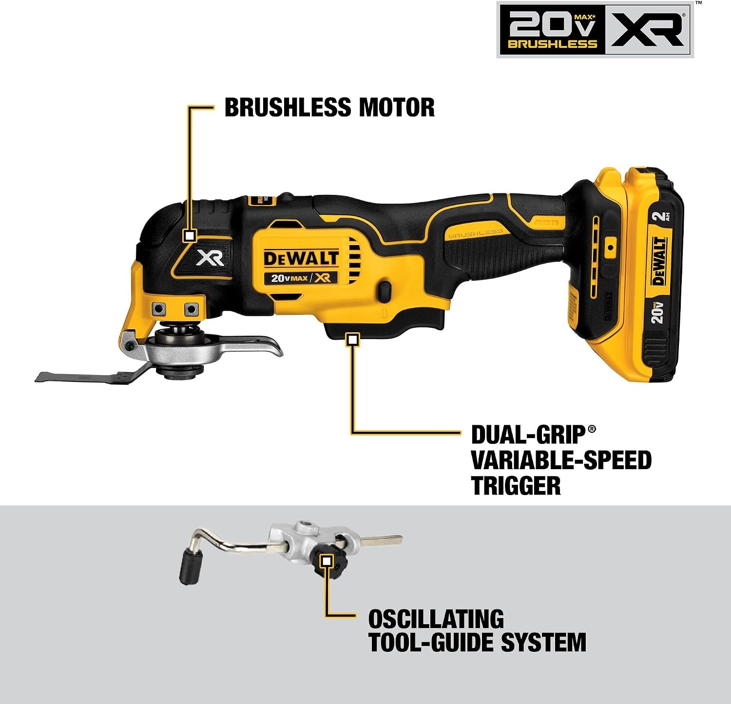 image:imageDEWALT 20V MAX Power Tools 9 Cordless Tool Combo Impact and Drill Driver Oscillating Tool GrinderCircular and Reciprocating SawRight Angle DrillSpeakerLED Light 2 BatteriesCharger DCK940D2Standard 2 batts