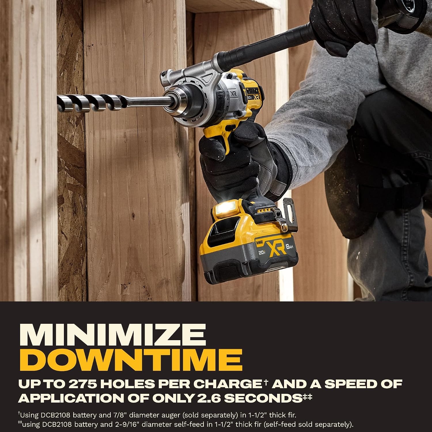 image:imageDEWALT 20V MAX XR 12 Inch Brushless Cordless Hammer Drill Kit with 8AH Battery and Charger 3 Speed DCD1007WW1Hammer Drill Kit