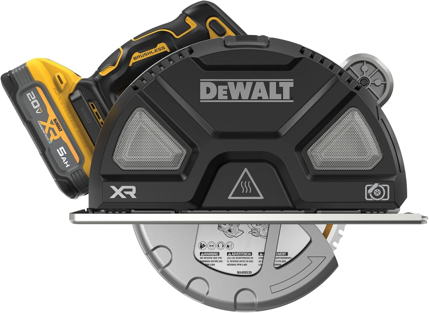 image:imageDEWALT 20V MAX XR 714 Inch Metal Cutting Circular Saw Kit with Circular Saw Blade Battery and Charger Included DCS383H120V MAX XR Tool Kit