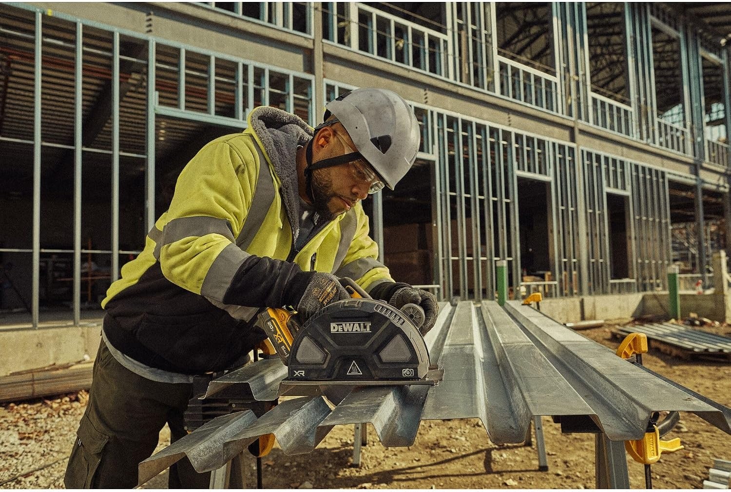 image:imageDEWALT 20V MAX XR 714 Inch Metal Cutting Circular Saw Kit with Circular Saw Blade Battery and Charger Included DCS383H120V MAX XR Tool Kit