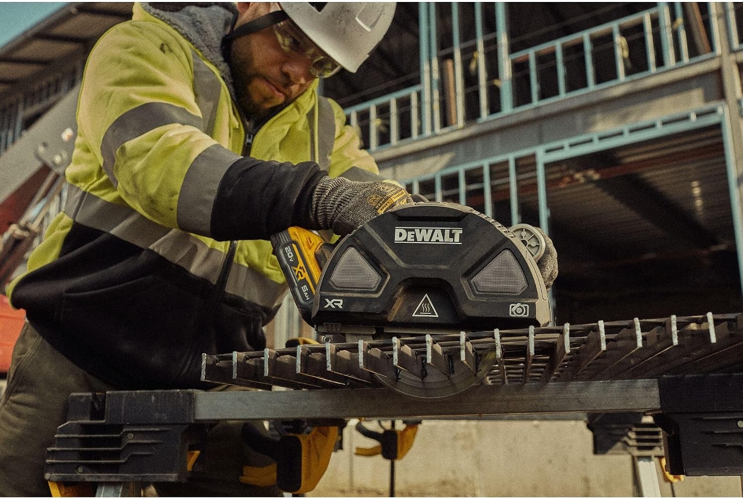 image:imageDEWALT 20V MAX XR 714 Inch Metal Cutting Circular Saw Kit with Circular Saw Blade Battery and Charger Included DCS383H120V MAX XR Tool Kit