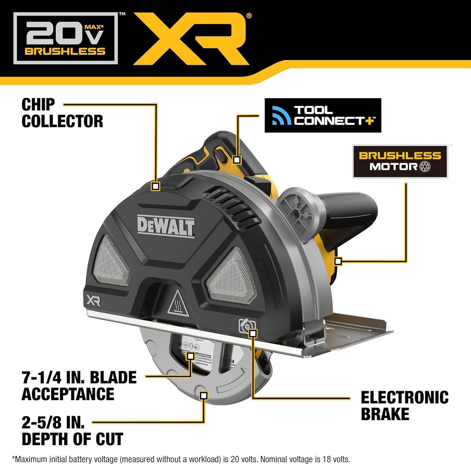 image:imageDEWALT 20V MAX XR 714 in Metal Cutting Circular Saw Tool Only DCS383B