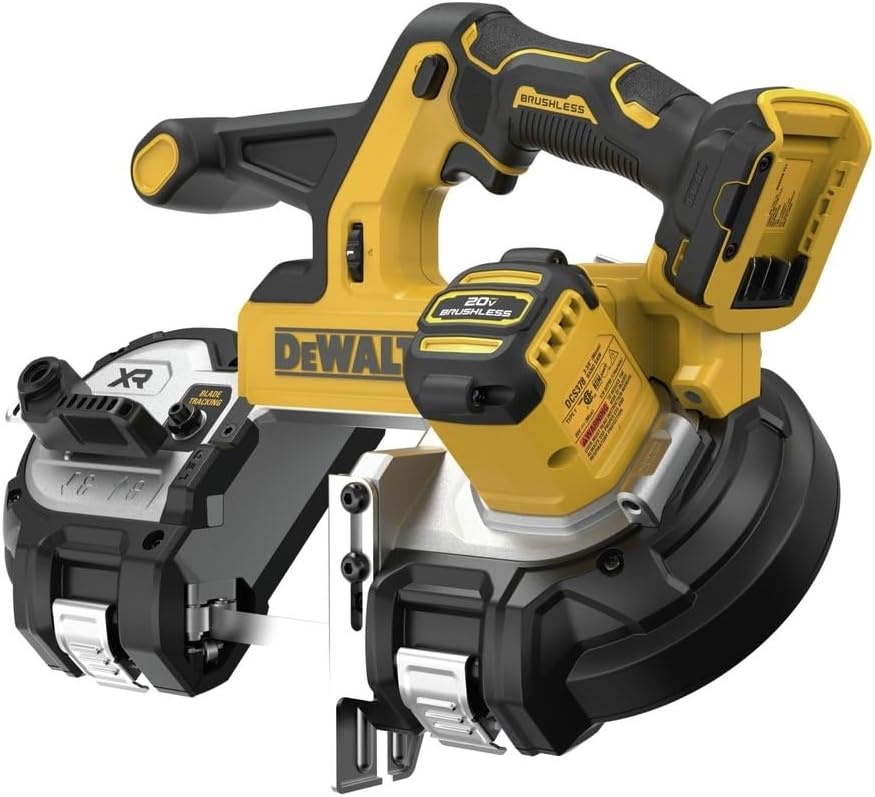 image:imageDEWALT 20V MAX XR Bandsaw Brushless Motor Portable and Cordless 338 Inch Cut Capacity 5Ah Battery and Charger Included DCS378P1Bare Tool Only