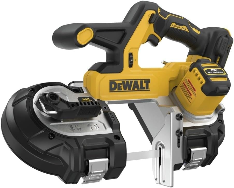 image:imageDEWALT 20V MAX XR Bandsaw Brushless Motor Portable and Cordless 338 Inch Cut Capacity 5Ah Battery and Charger Included DCS378P1Bare Tool Only