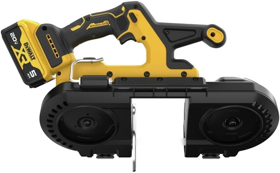 image:imageDEWALT 20V MAX XR Bandsaw Brushless Motor Portable and Cordless 338 Inch Cut Capacity 5Ah Battery and Charger Included DCS378P1Kit with Battery