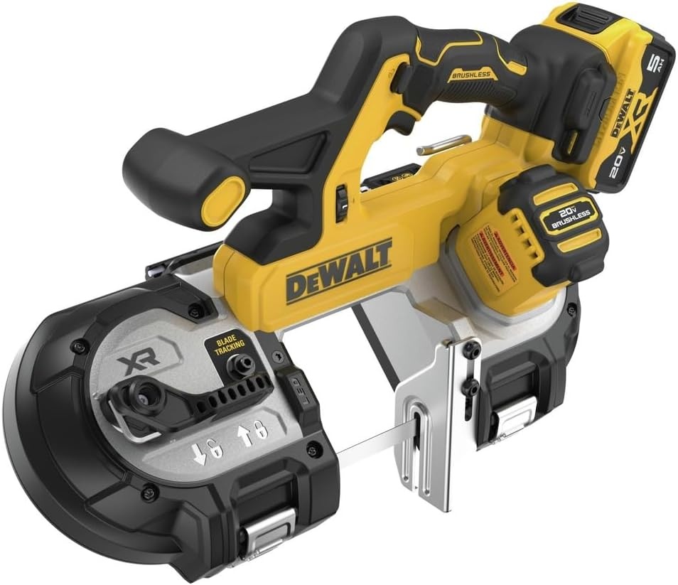 image:imageDEWALT 20V MAX XR Bandsaw Brushless Motor Portable and Cordless 338 Inch Cut Capacity 5Ah Battery and Charger Included DCS378P1Kit with Battery