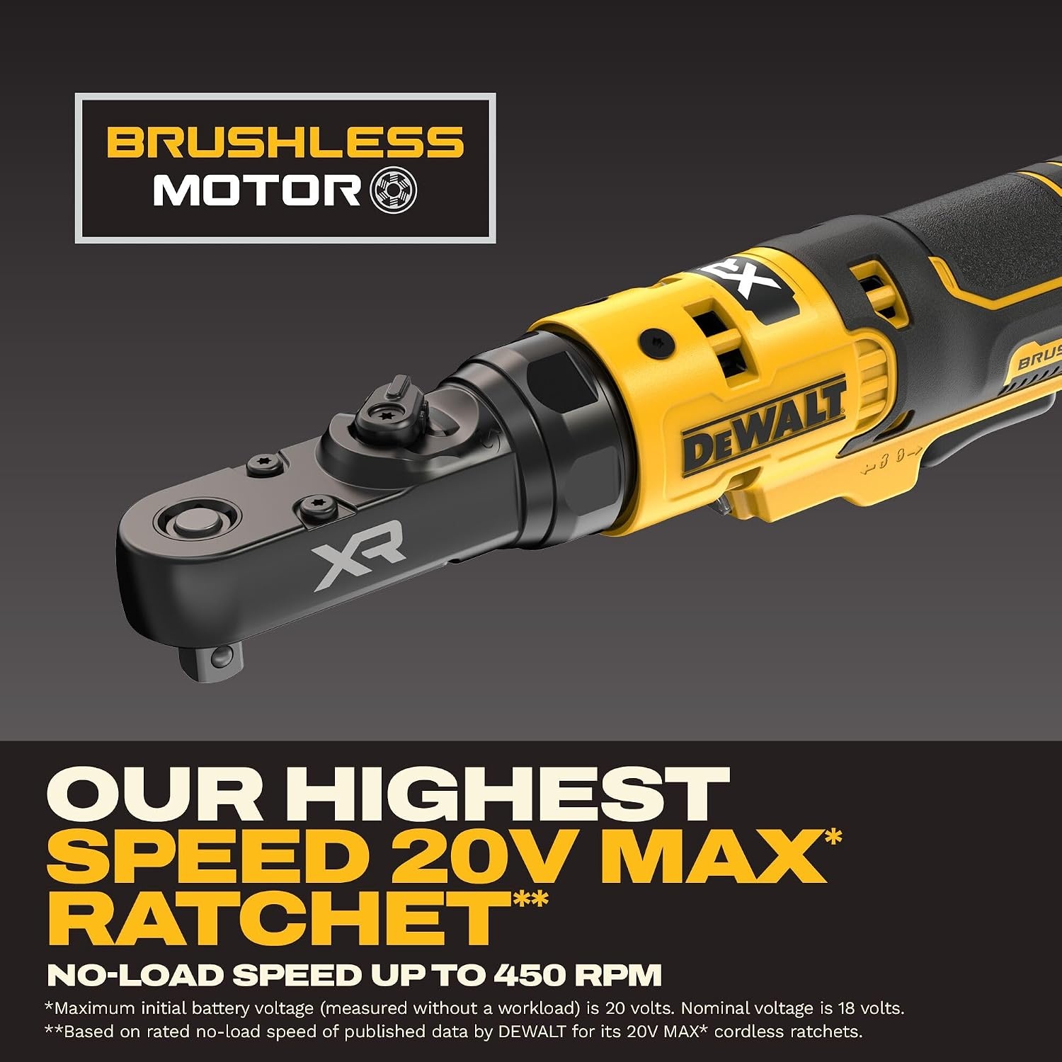 image:imageDEWALT 20V MAX XR Brushless 14 in amp 38 in Sealed Head Ratchet Kit DCF520GE1