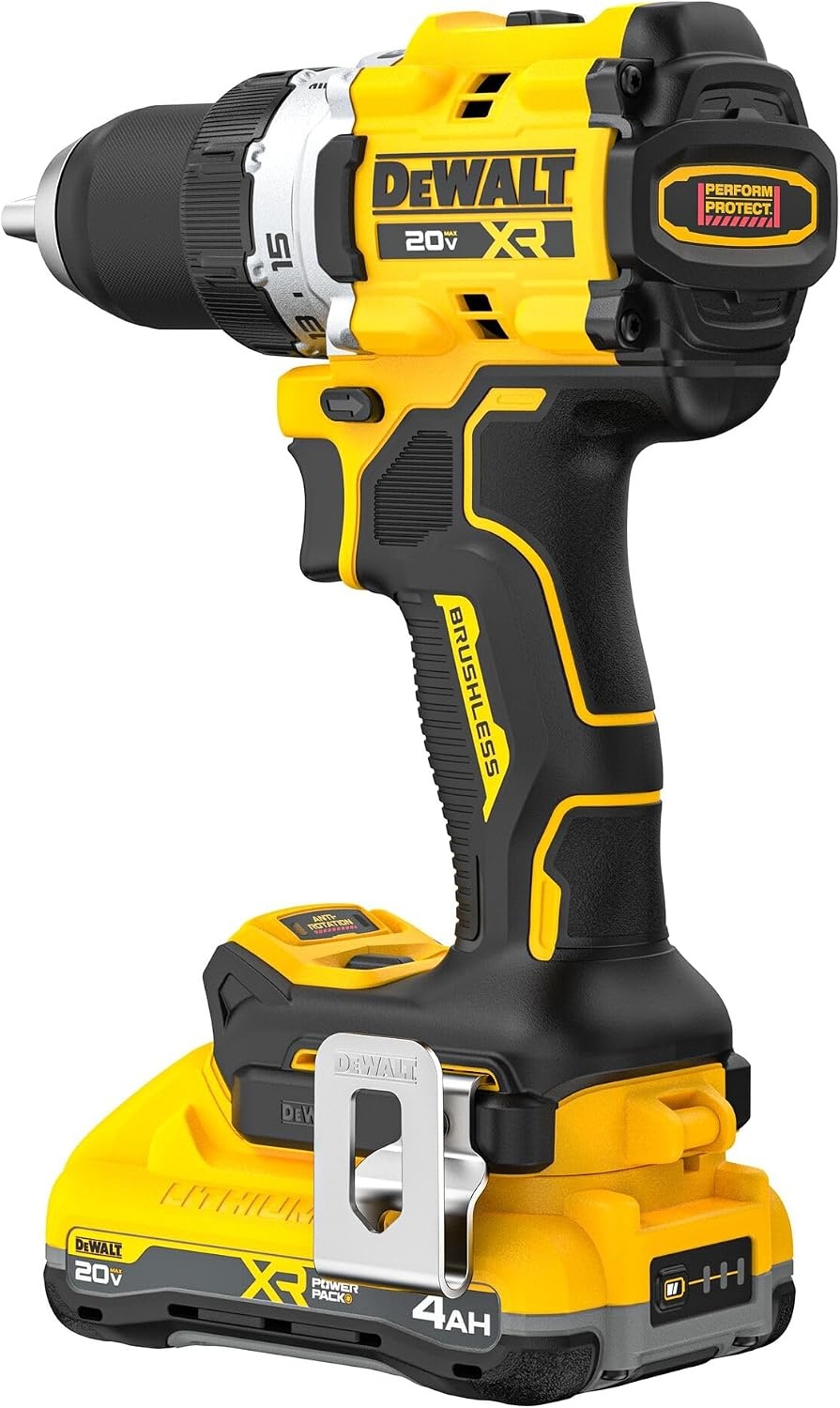 image:imageDEWALT 20V MAX XR Brushless Cordless 12 in Drill Driver Kit With DEWALT POWERPACK Batteries and Charger DCD801QQ2