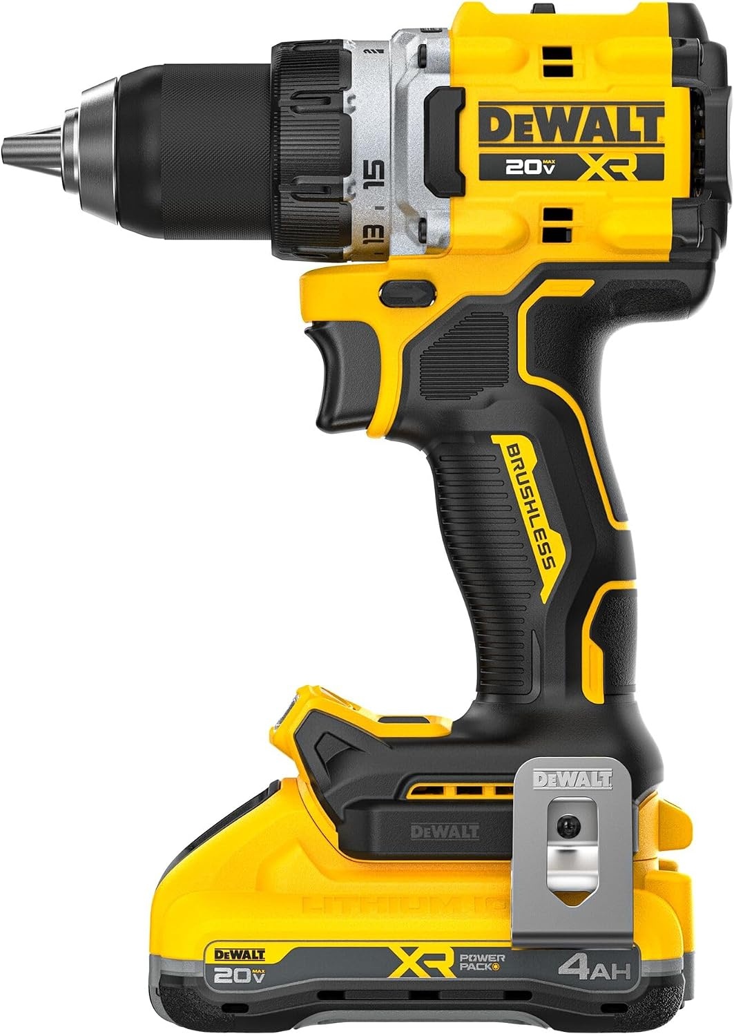 image:imageDEWALT 20V MAX XR Brushless Cordless 12 in Drill Driver Kit With DEWALT POWERPACK Batteries and Charger DCD801QQ2