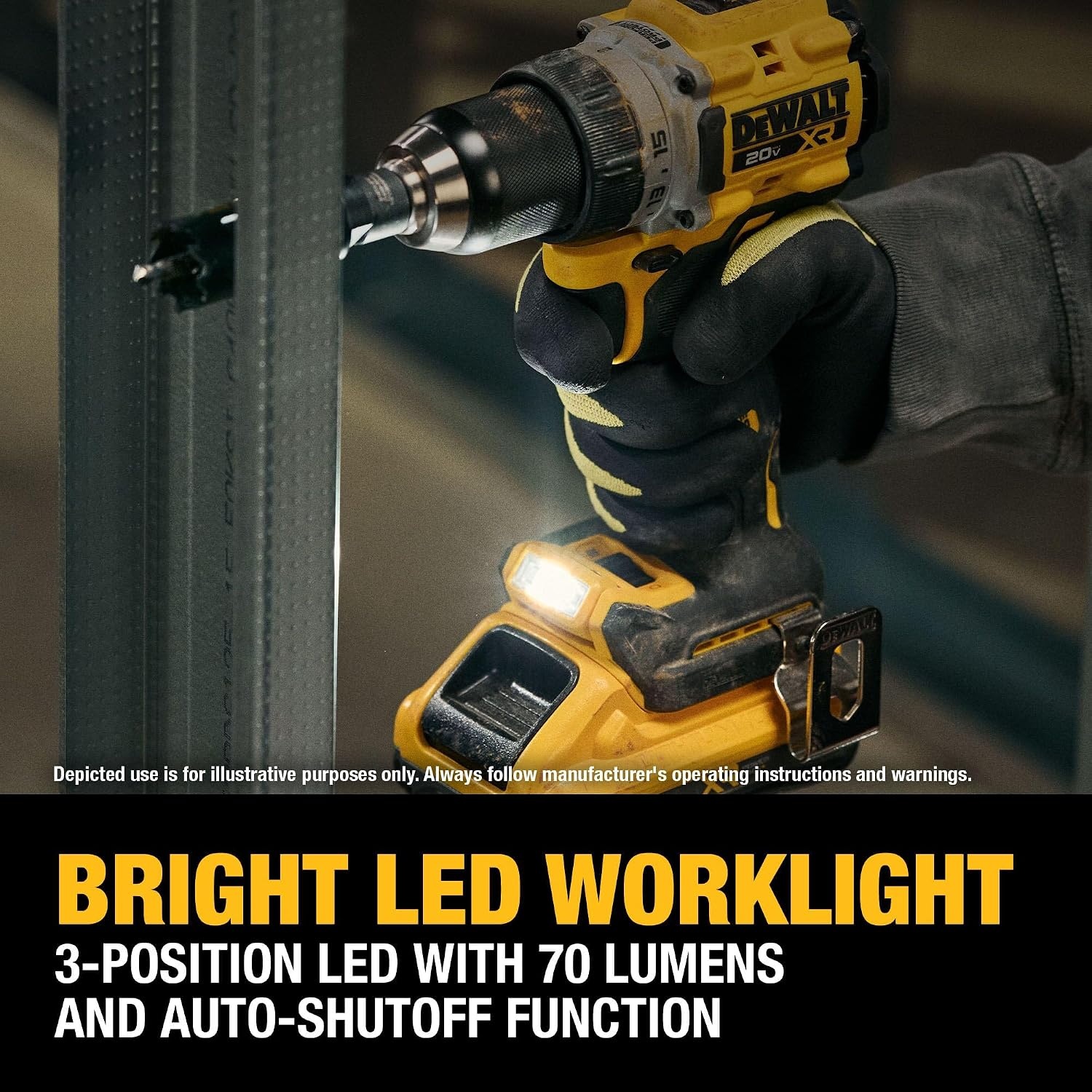 image:imageDEWALT 20V MAX XR Brushless Cordless 12 in Drill Driver Kit With DEWALT POWERPACK Batteries and Charger DCD801QQ2