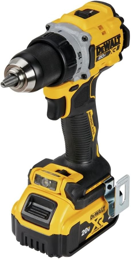 image:imageDEWALT 20V MAX XR Brushless Cordless 12 in DrillDriver Kit DCD800P1 Yellow Includes DCB205 20V 5ah Battery and DCB112 Charger 12 In Metal Chuck 065002 000 Rpm Compact 637 in 70Lumen LED