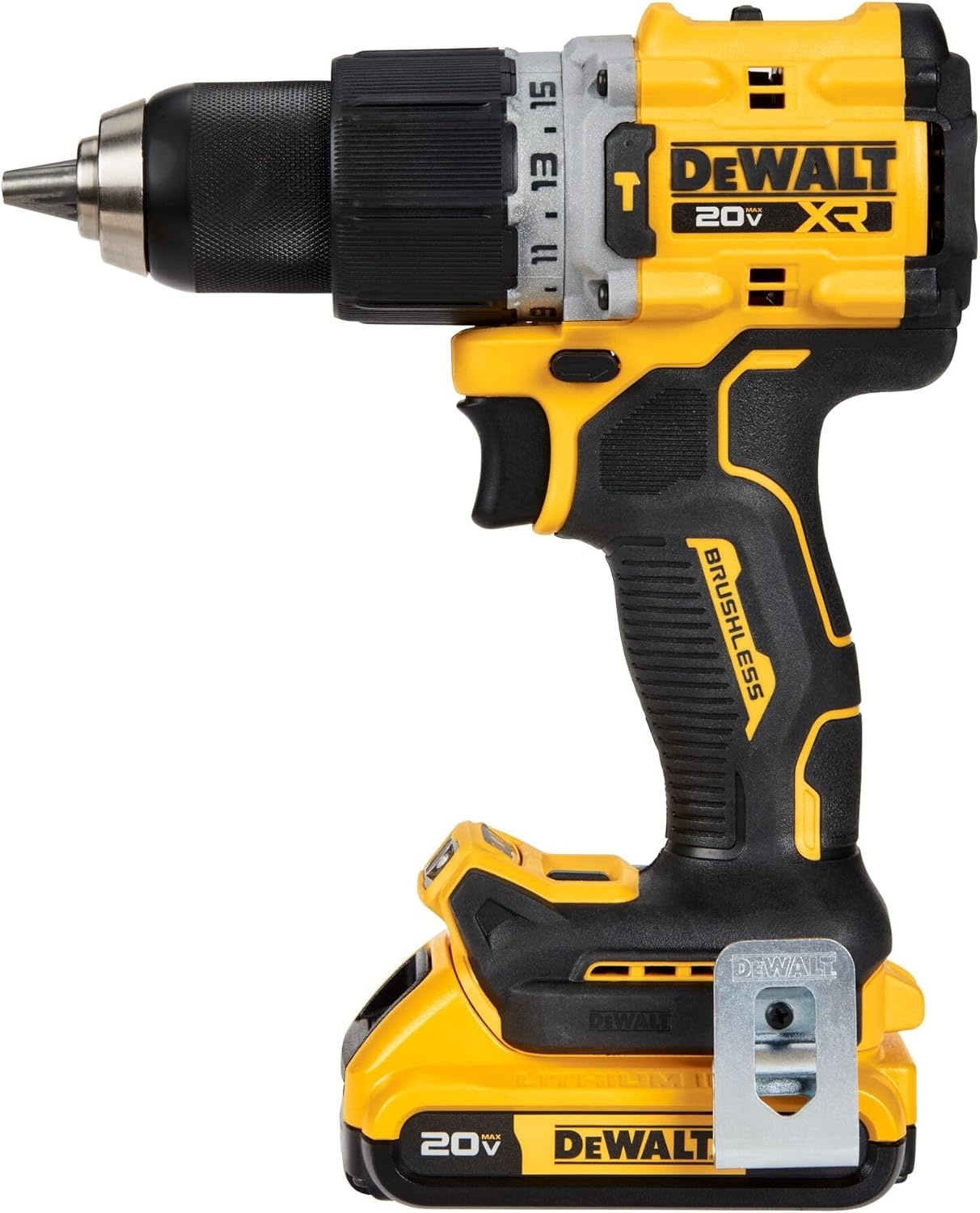 image:imageDEWALT 20V MAX XR Brushless Cordless 12 in Hammer DrillDriver Kit DCD805D2 Yellow