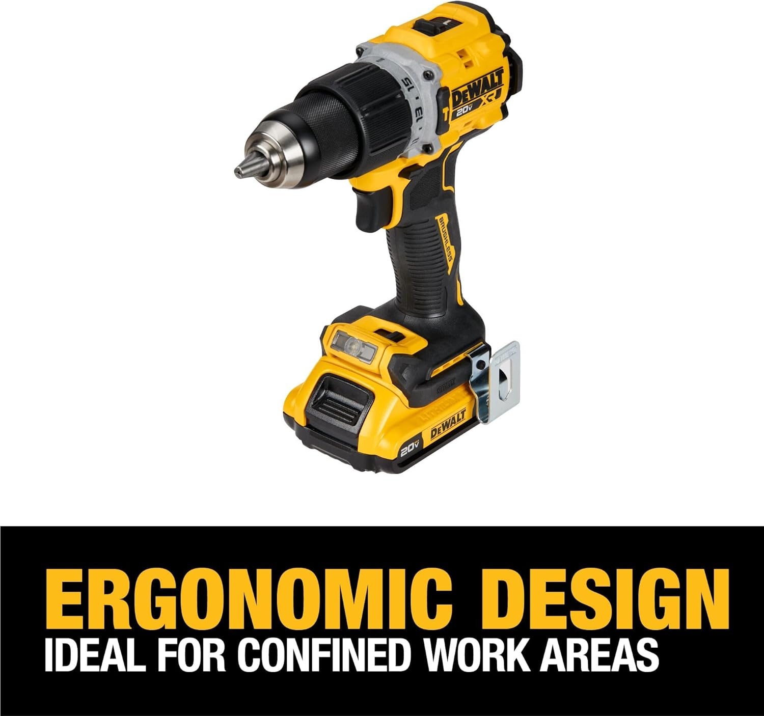 image:imageDEWALT 20V MAX XR Brushless Cordless 12 in Hammer DrillDriver Kit DCD805D2 Yellow