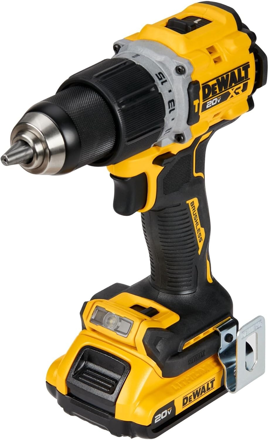 image:imageDEWALT 20V MAX XR Brushless Cordless 12 in Hammer DrillDriver Kit DCD805D2 Yellow
