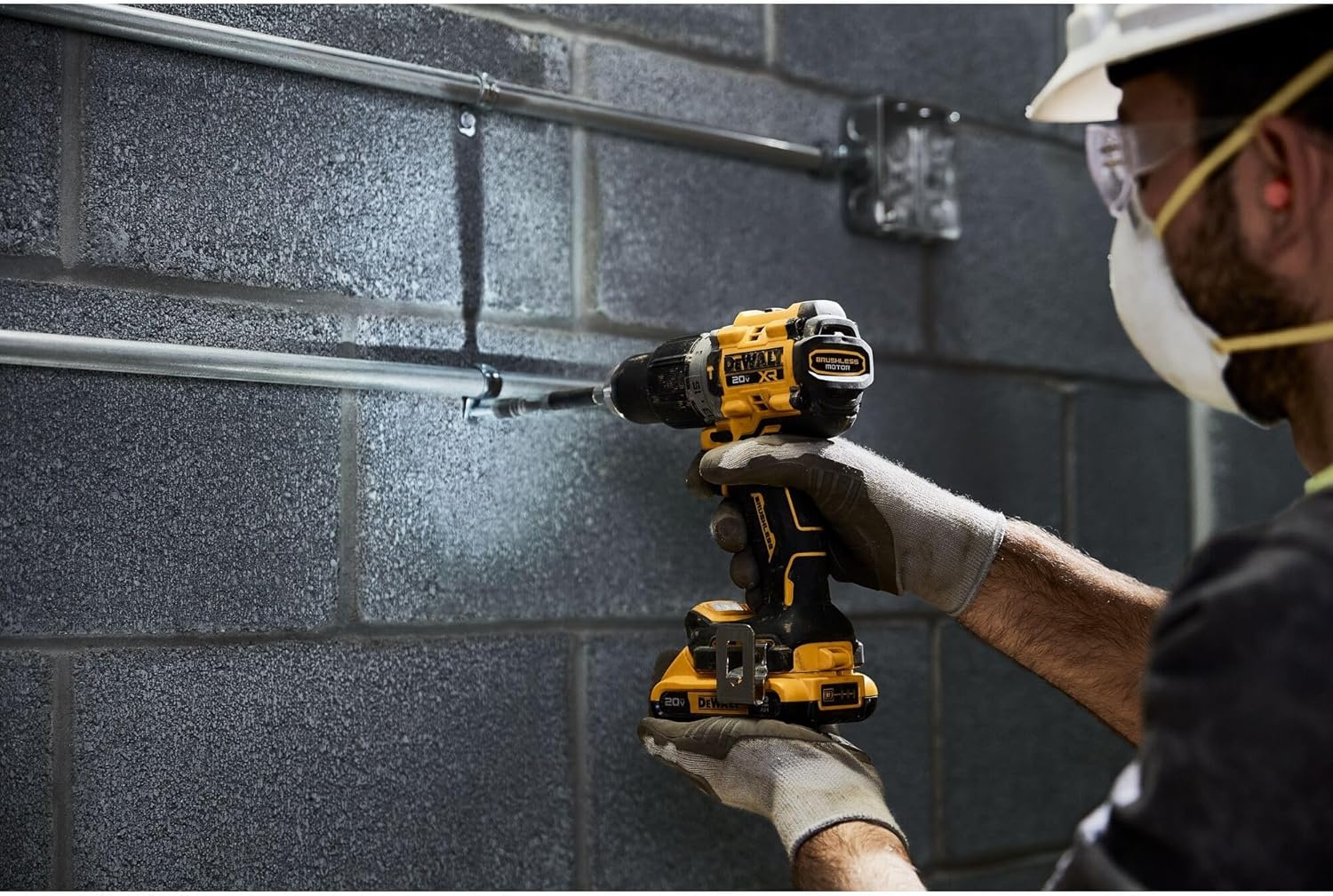 image:imageDEWALT 20V MAX XR Brushless Cordless 12 in Hammer DrillDriver Kit DCD805D2 Yellow